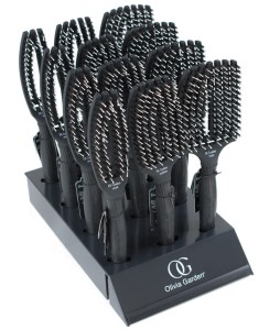 Olivia Garden Finger Brush, zestaw szczotek, włosie dzika, display 12 szt