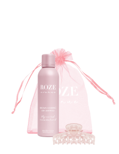 Brown dry shampoo + hair clip