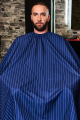 BSC14-BLEWHT-The -Barber-Cape-Red-With-White-Pinstripe-Model-Image-2.png